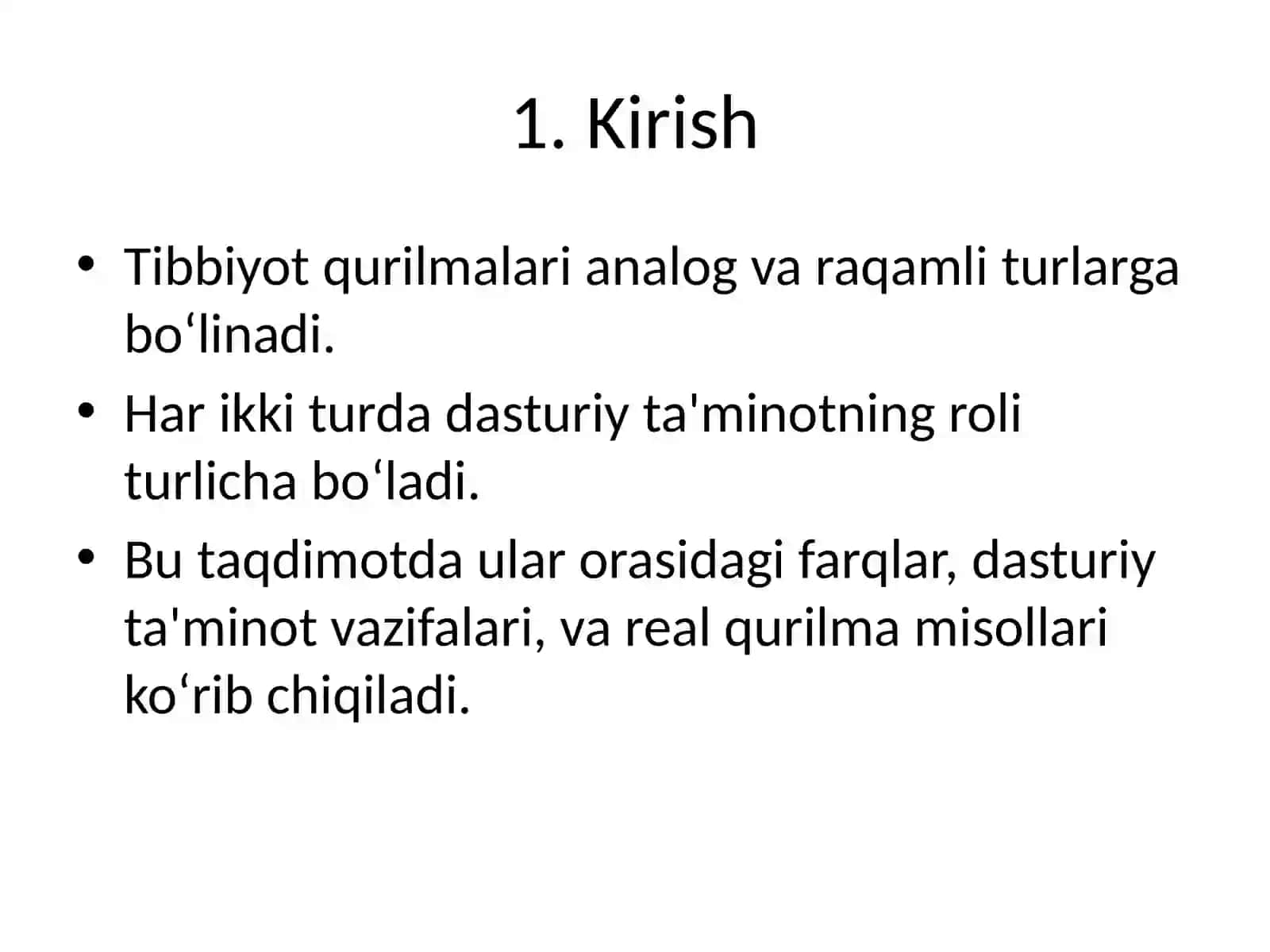 Raqamli va analogli tibbiyot qurilmalarida dasturiy taʼminot 2