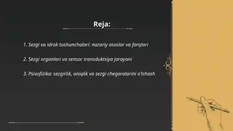 Sezgi va idrokning xususiyatlarini tahlil qilish 2