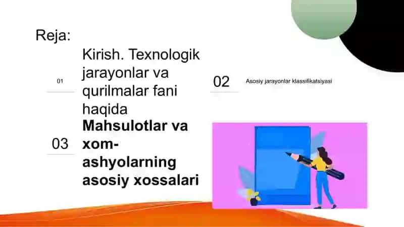 1-MARUZA. TEXNOLOGIK JARAYONLAR VA QURILMALAR FANINIG UMUMIY ASOSLARI VA ASOSIY JARAYONLAR KLASSIFIKATSIYASI 2