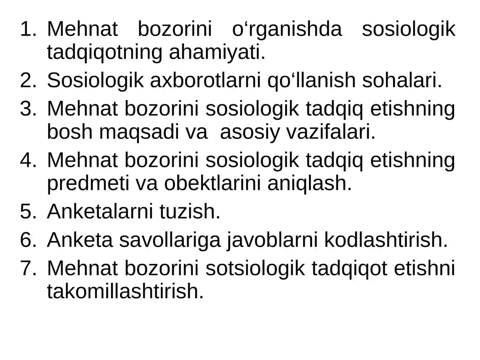 Mehnat bozorining sosiologik tadqiqoti 2
