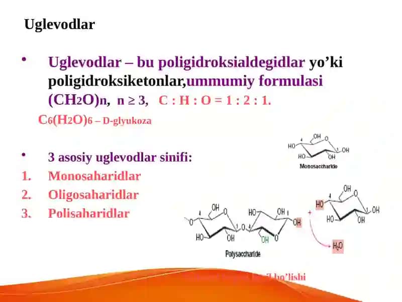 Uglevodlar va glukoza. Glikoliz, glyukoneogenez va pentozofosfatli yo’li 2