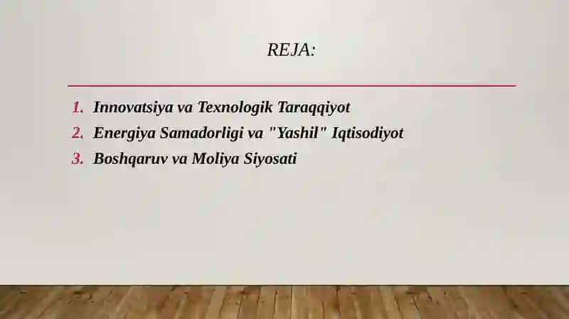 Iqtisodiyotning raqobatbardoshligini oshirish sharoitida sanoat korxonalarining moliyaviy barqarorligini taʼminlash yoʻnalishlari. 2