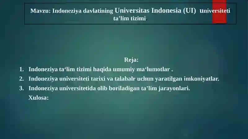 Indoneziya talim tizimi 2