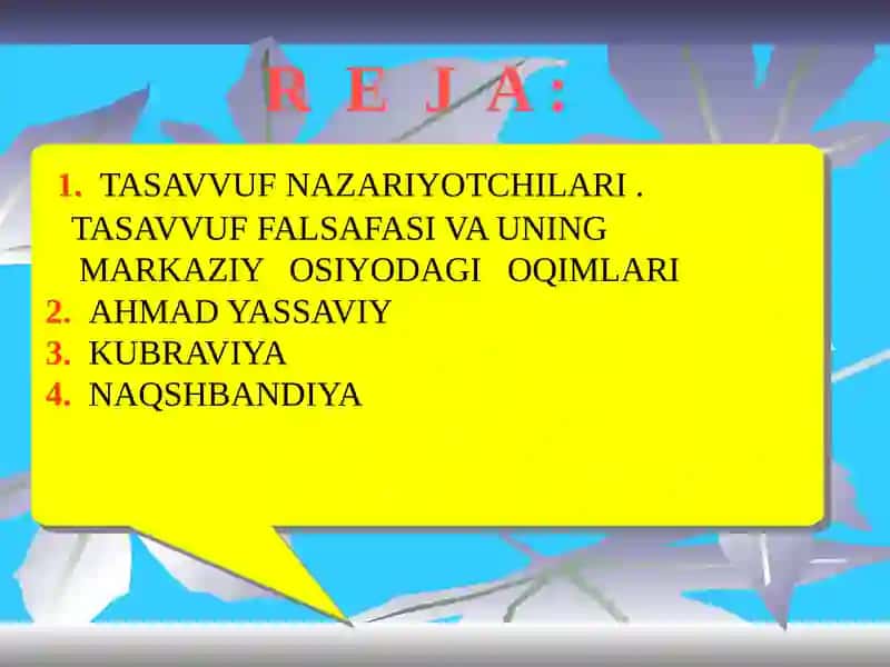 Yassaviya, Kubraviya, Naqshbandiya Tariqatlarda Falsafa 2