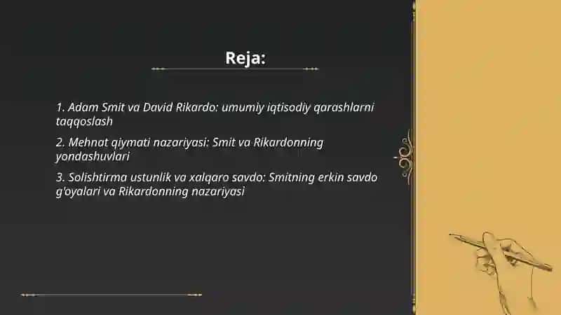 Adam Smit va David Rikardo 2