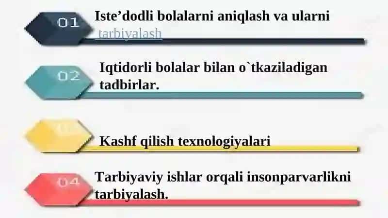 Iste'dodli bolalarni aniqlash va ularni tarbiyalash 2
