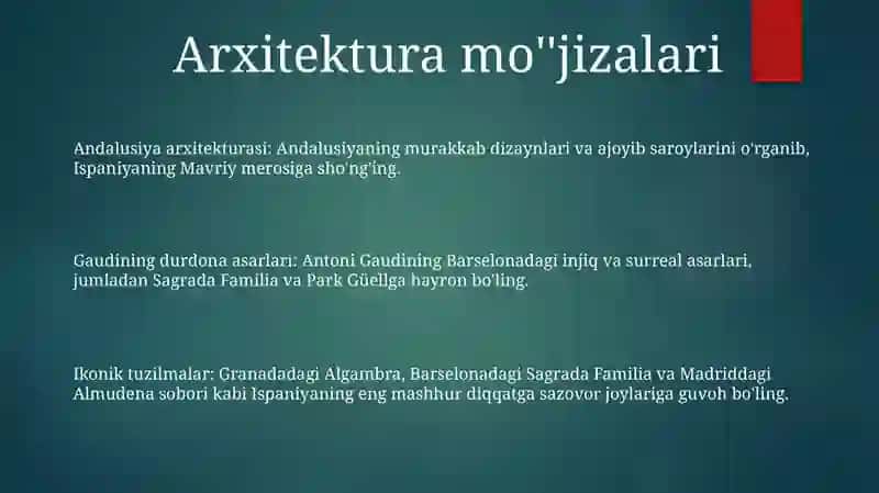 Ispaniyaning Turistik Joylariga Ekskursiya 2