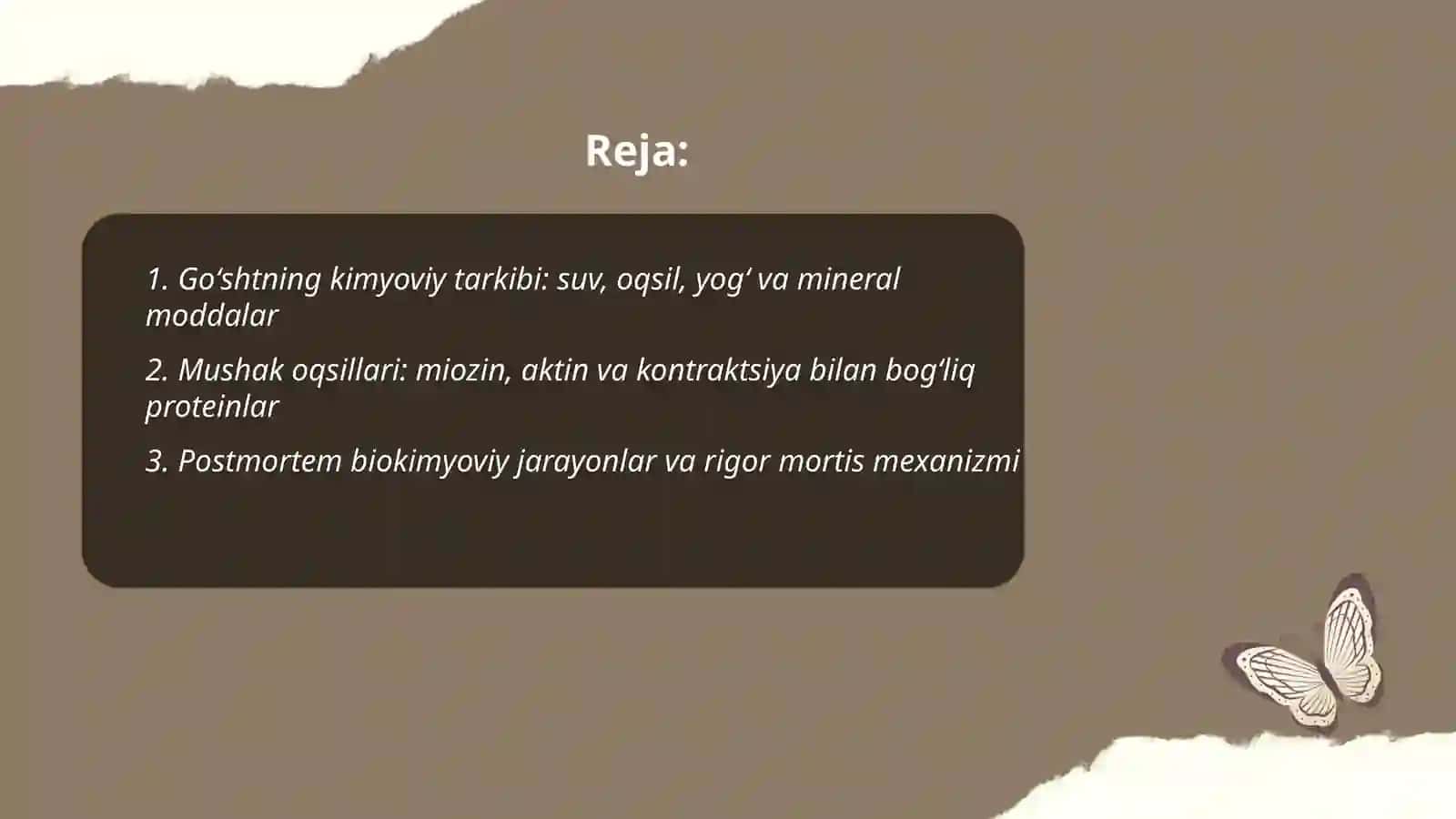 Goʻsht va goʻsht mahsulotlari biokimyosi 2