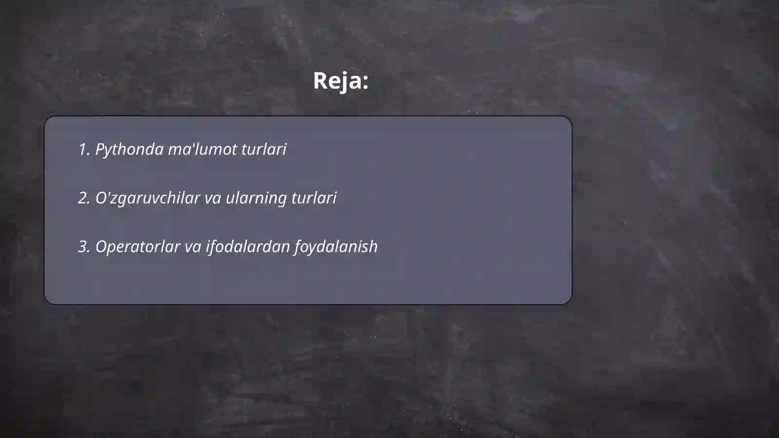 Pythonda meros olish 2