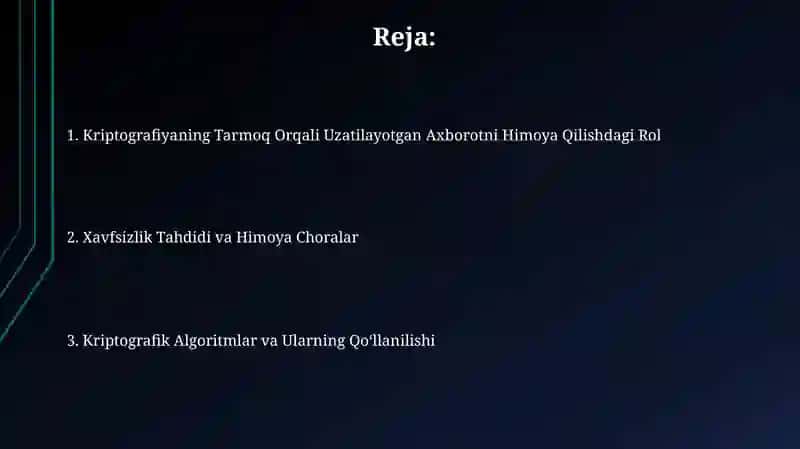 Kriptografiyaning Tarmoq Orqali Uzatilayotgan Axborotni Himoya Qilishdagi Rol 2