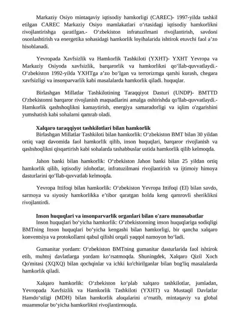 BMT va uning ixtisoslashgan idoralari bilan hamkorlik 2