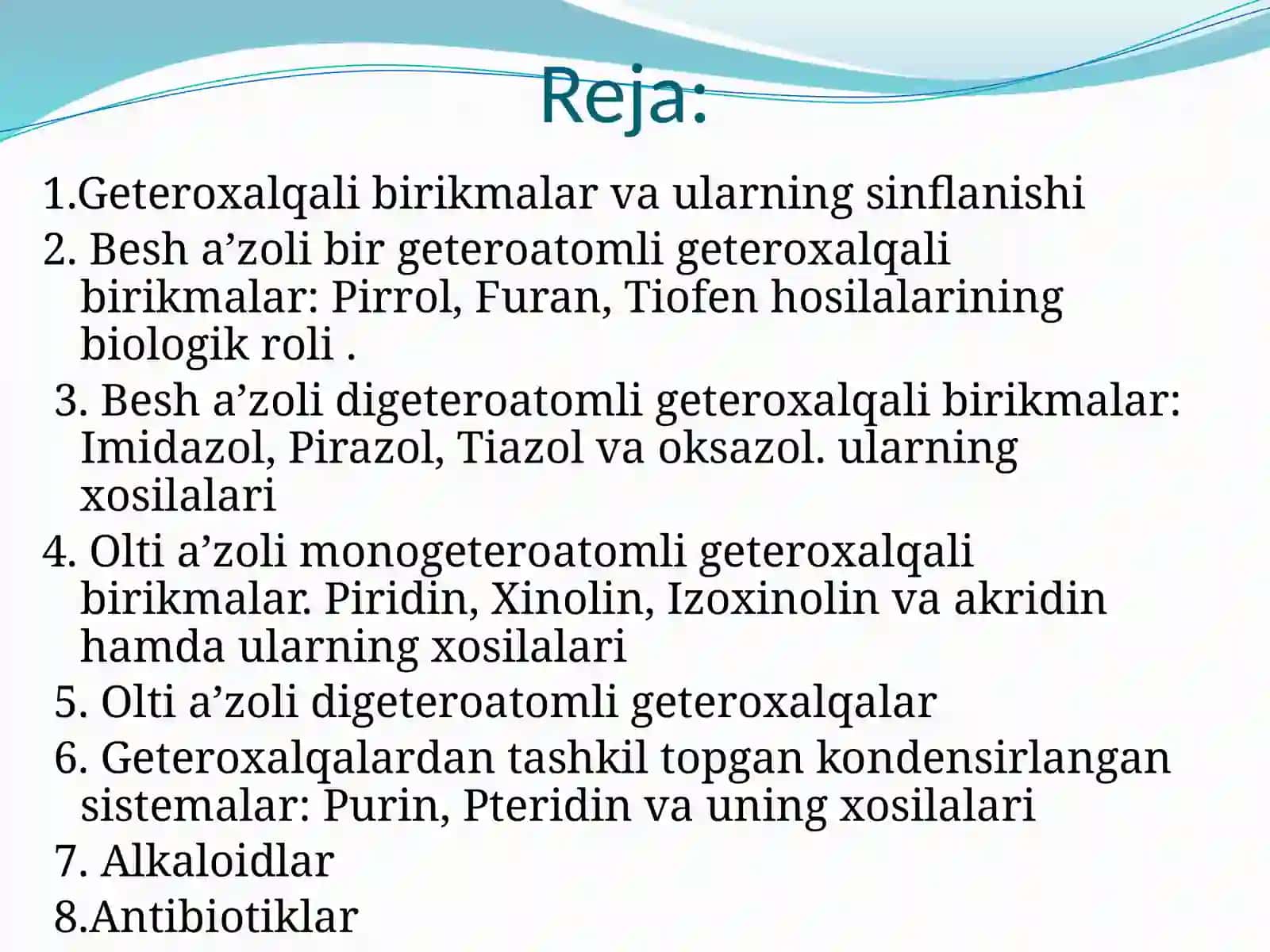Geterosiklik birikmalar 2