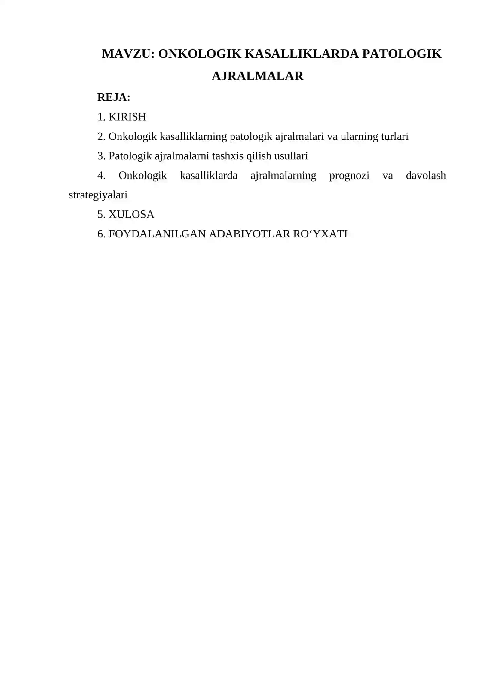 ONKOLOGIK KASALLIKLARDA PATOLOGIK AJRALMALAR 2