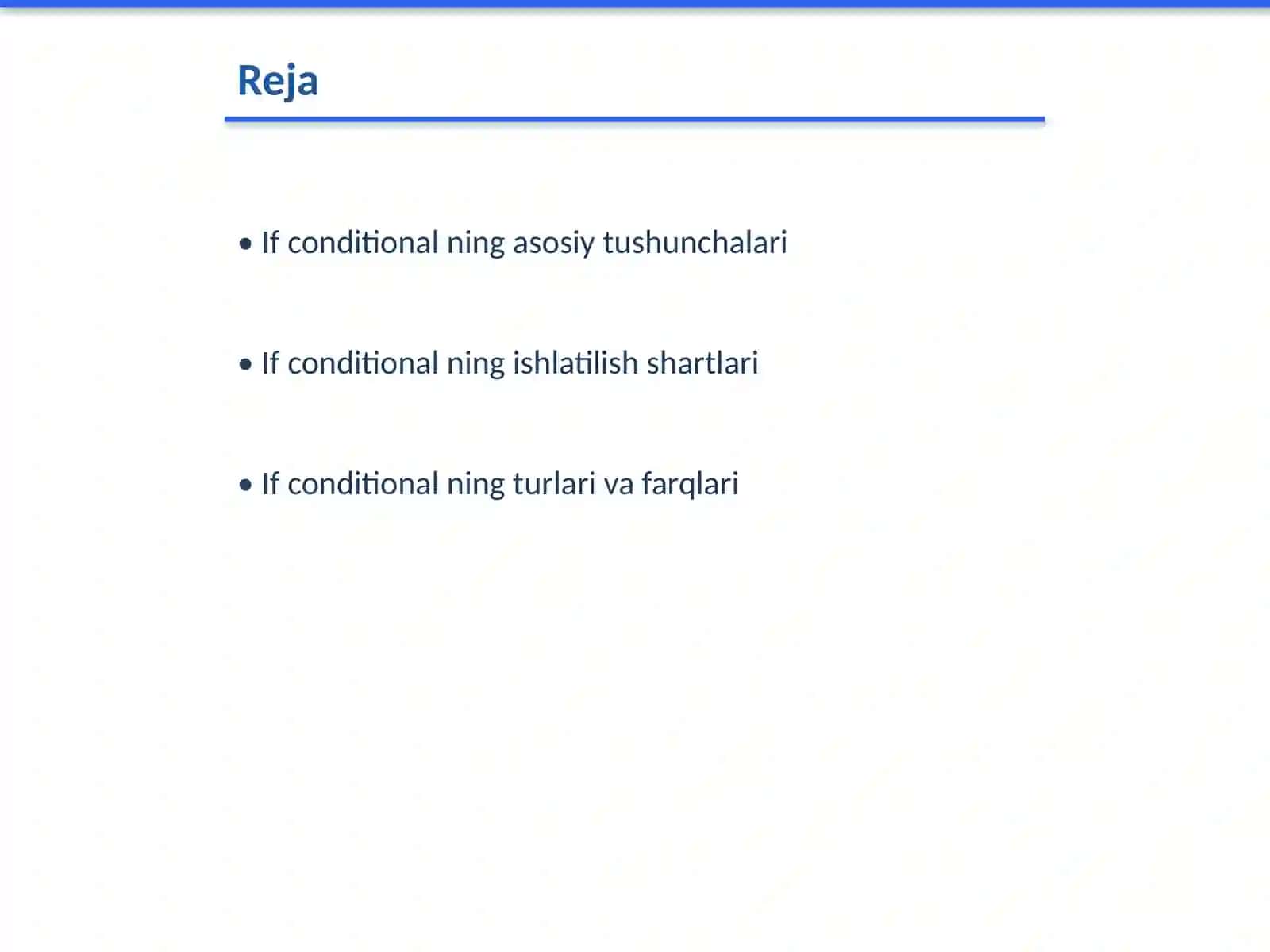 If conditional 2