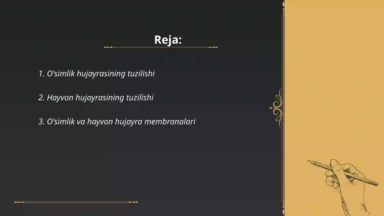 O'simlik va hayvon hujayrasining farqli va o’xshashlik belgilari 2