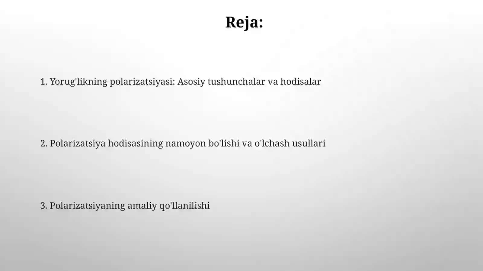 Yorug‘likning sinishida va qaytishida qutblanishi 2