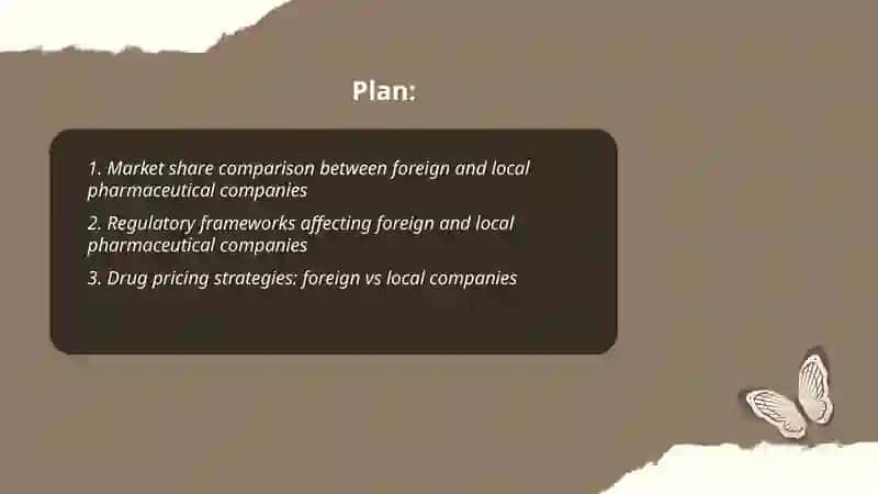 Market share comparison between foreign and local pharmaceutical companies 2