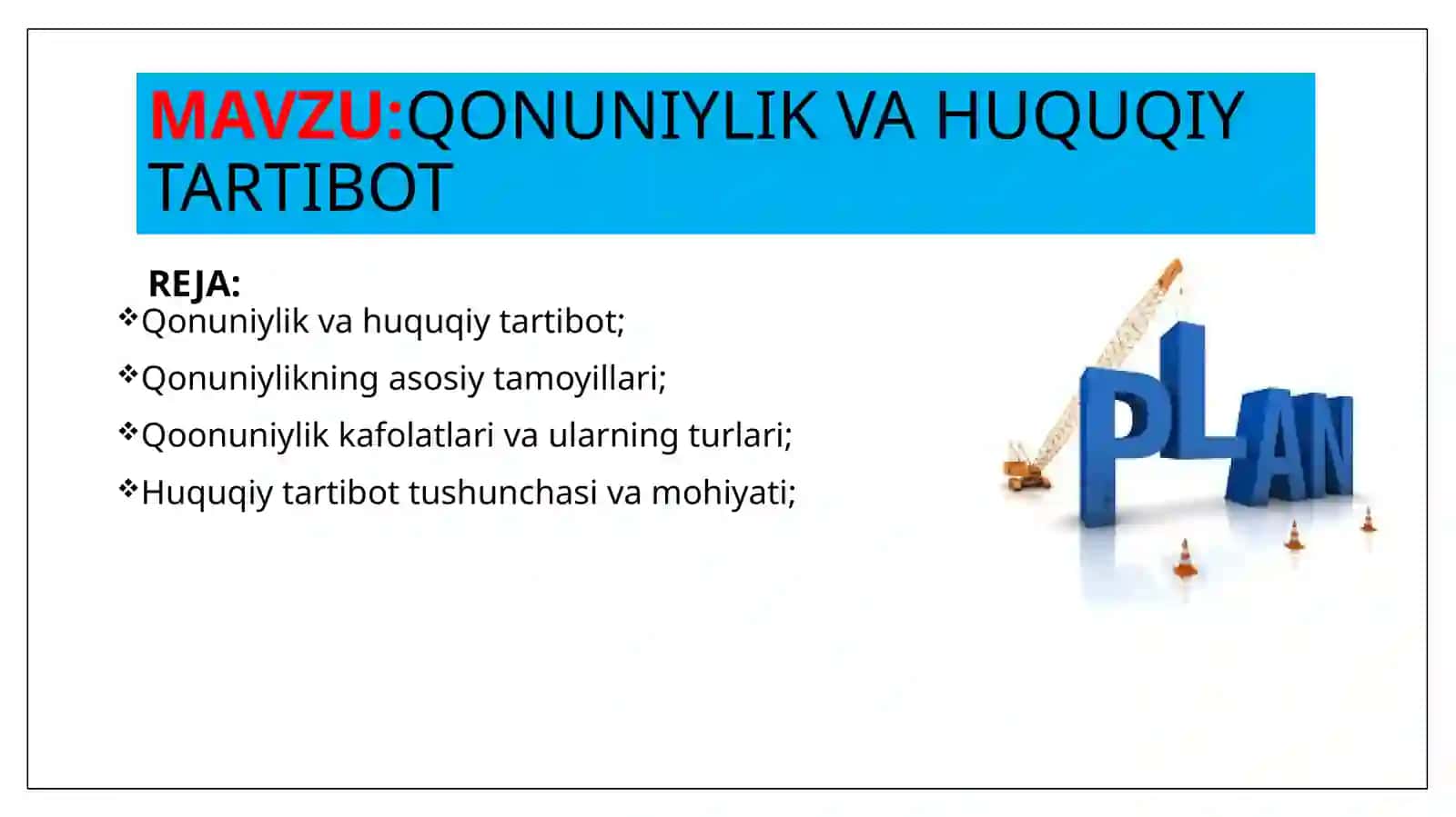 Qonuniylik va Huquqiy Tartibot 2