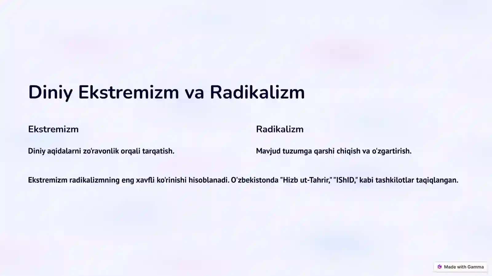 Diniy Tahdidlar: Kirish 2