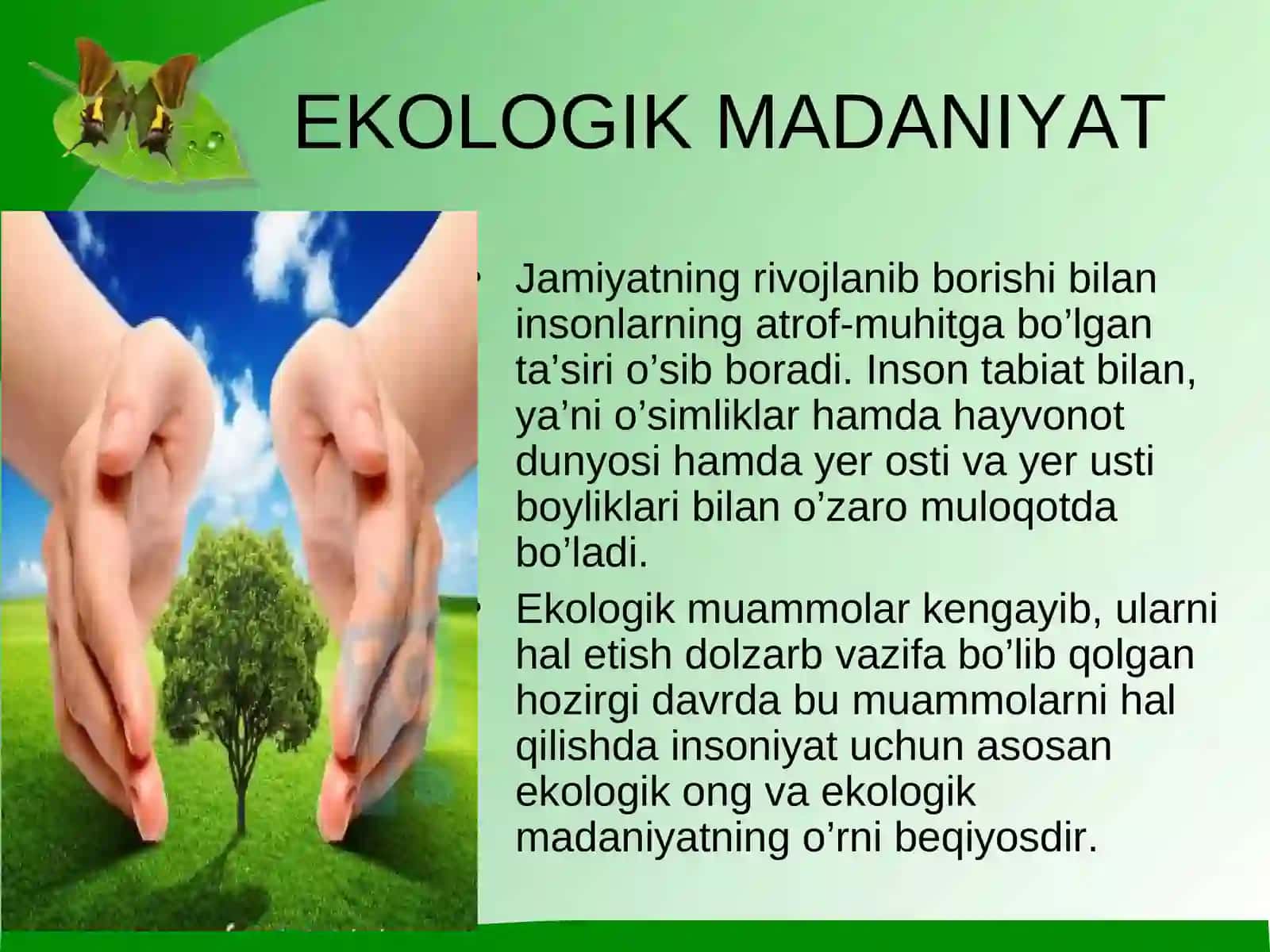 EKOLOGIK MADANIYAT 2