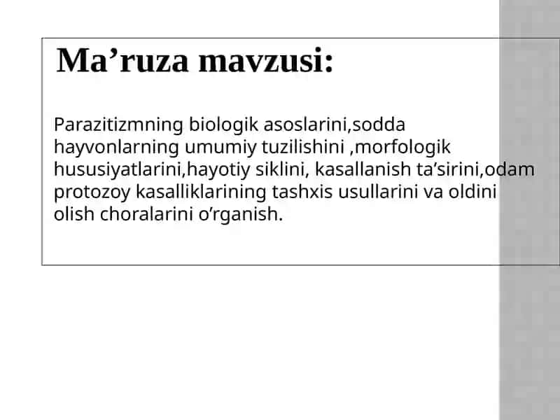 Tibbiyparazitologiya.Tibbiyprotozoologiya 2