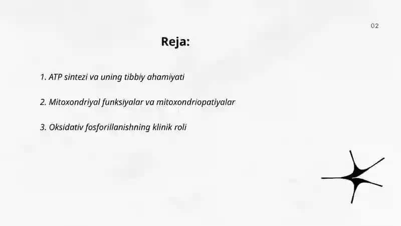 Bioenergetikaning tibbiy ahamiyati 2