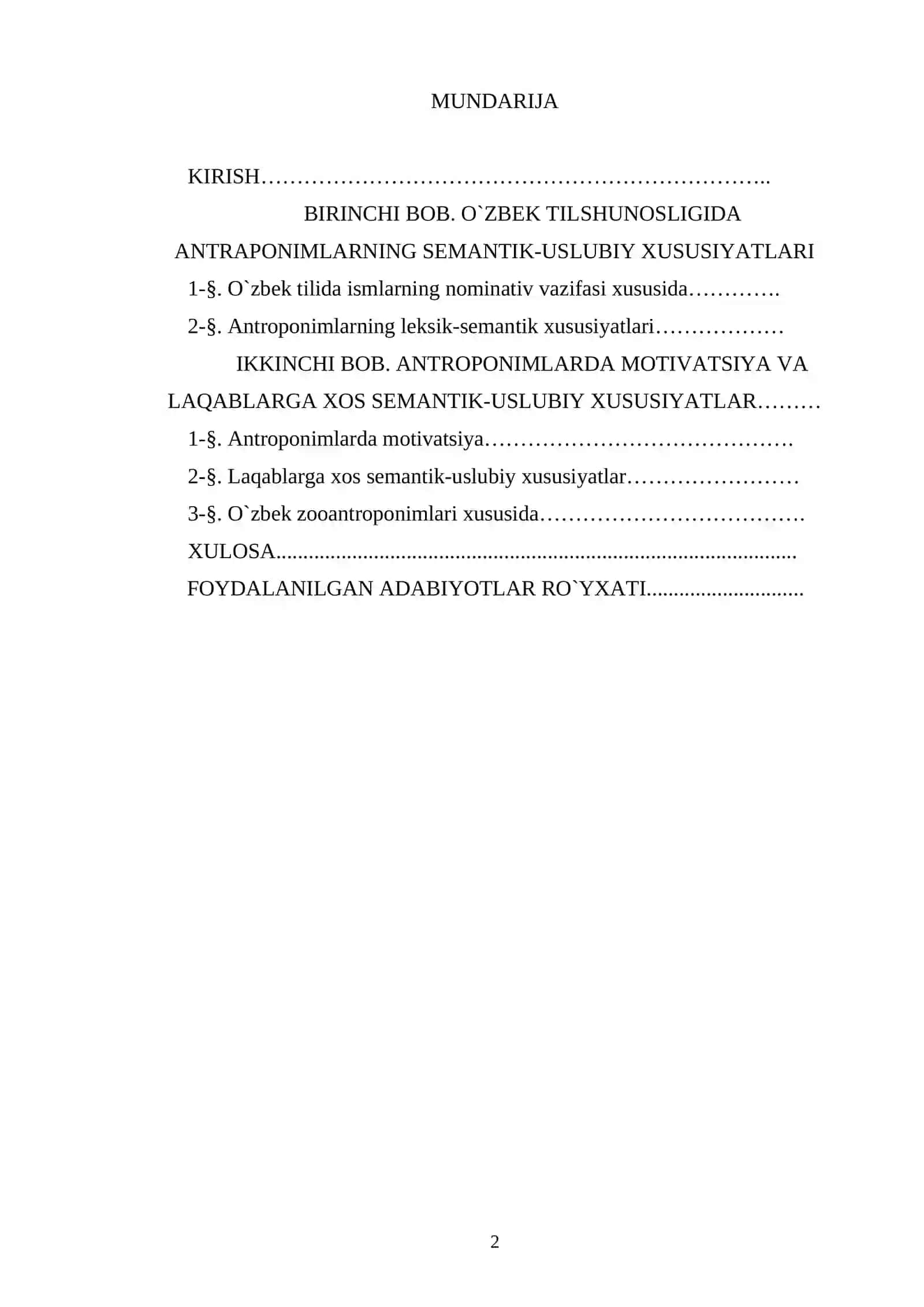 O`zbek Tilshunosligida Antroponimlarning Semantik-Uslubiy Xususiyatlari 2