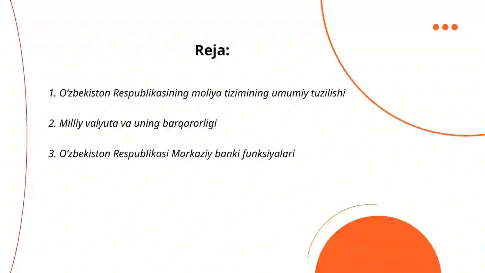 Oʻzbekiston Respublikasining moliya tizimi 2