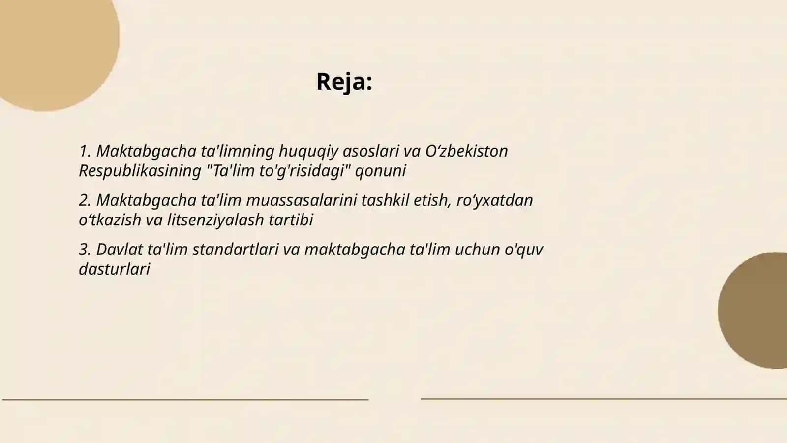 Maktabgacha Ta'limni tashkil etish tartibi 2