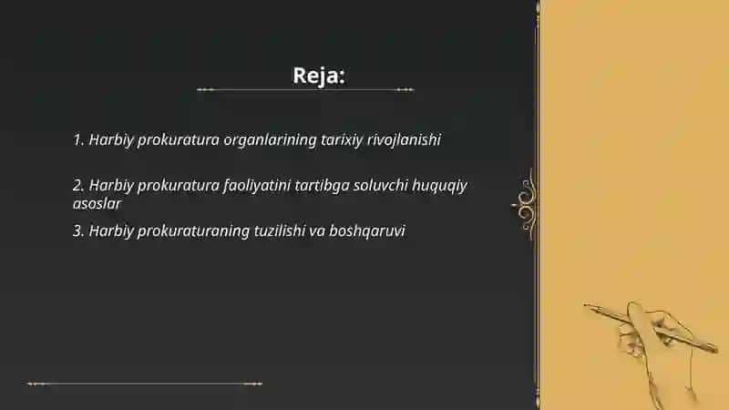 Harbiy prokuratura organlari faoliyati 2