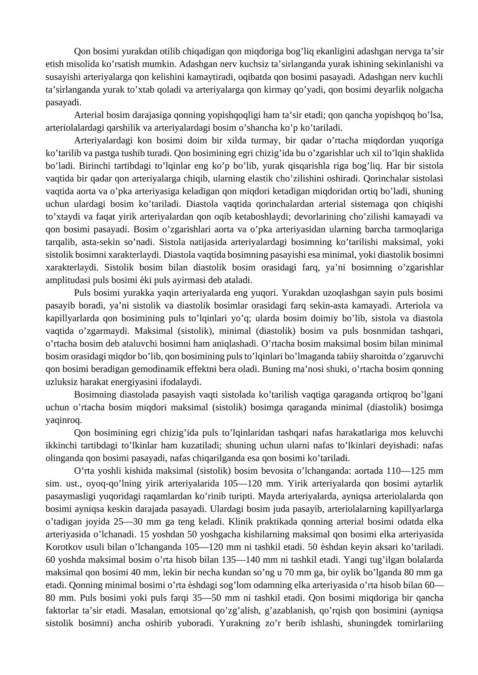 Qon – tomir tizimi fiziologiyasi 2