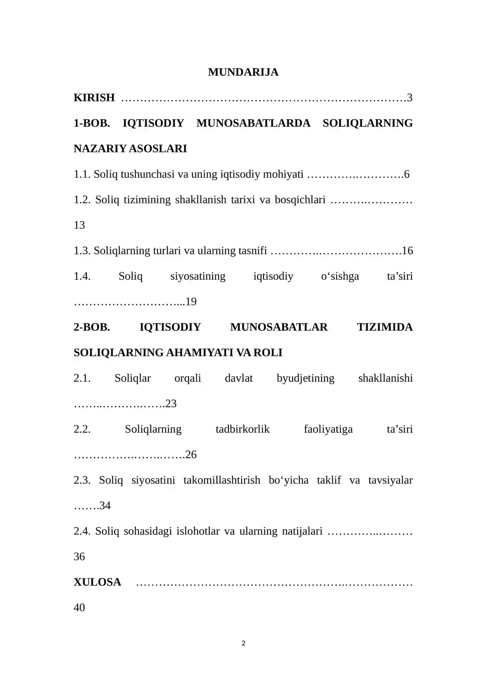 Soliq tushunchasi va uning iqtisodiy mohiyati 2