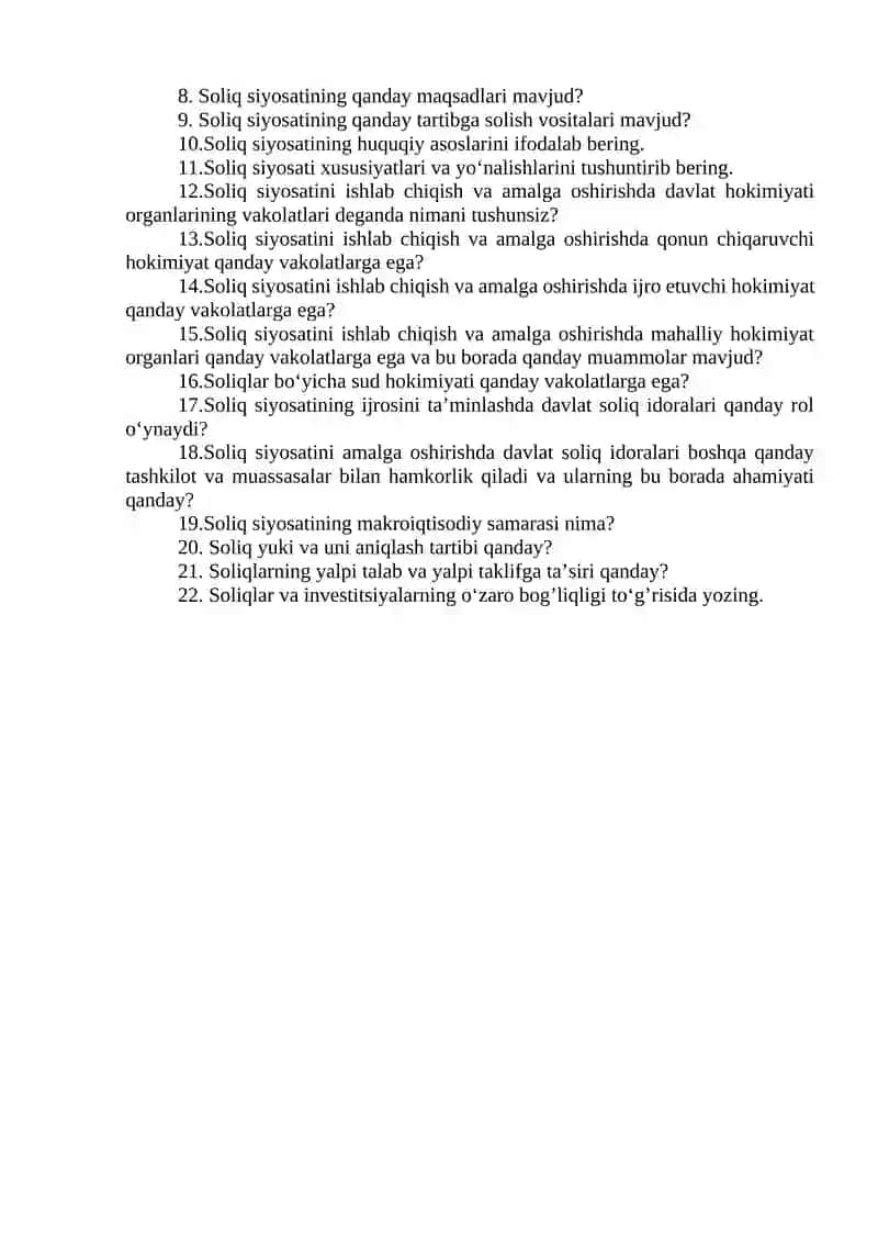 OʼZBEKISTON RESPUBLIKASI SOLIQ SIYOSATINI TAKOMILLASHTIRISH KONSEPSIYASI 2