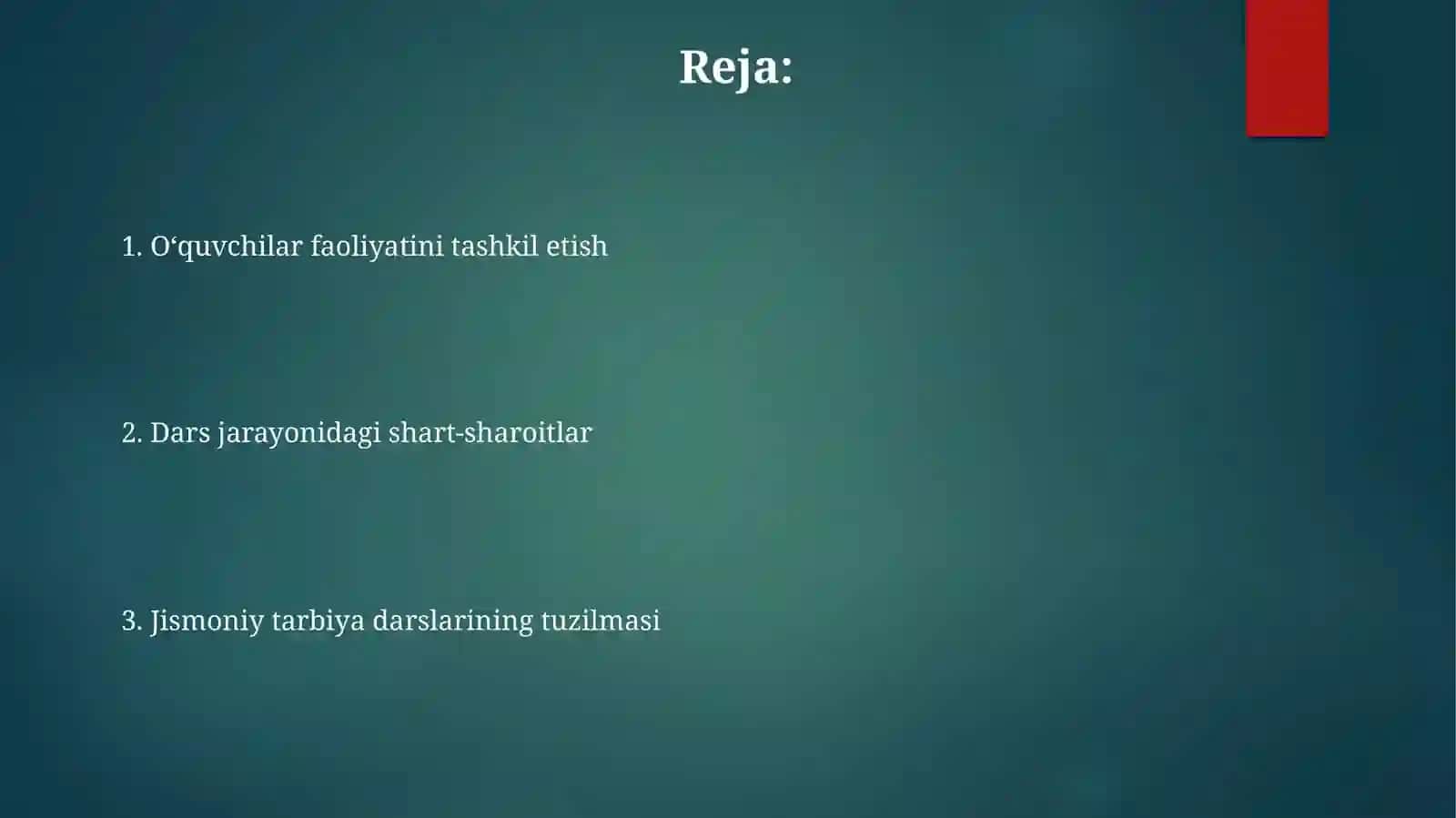 Jismoniy tarbiya darslarining tuzilmasi 2