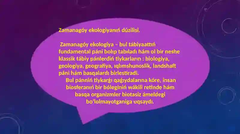 Insanniň zamanagoy ekologiyasi 2