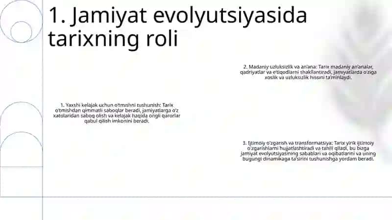 Jamiyat Taraqqiyotida Tarixning Ahamiyati 2