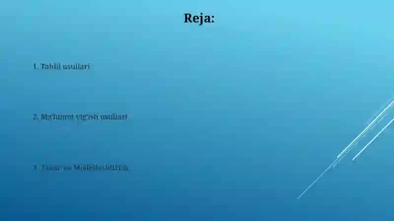 Geologiya va geomarmalogiya fanlaridan qoʻllaniladigan tadqiqot uslublari 2