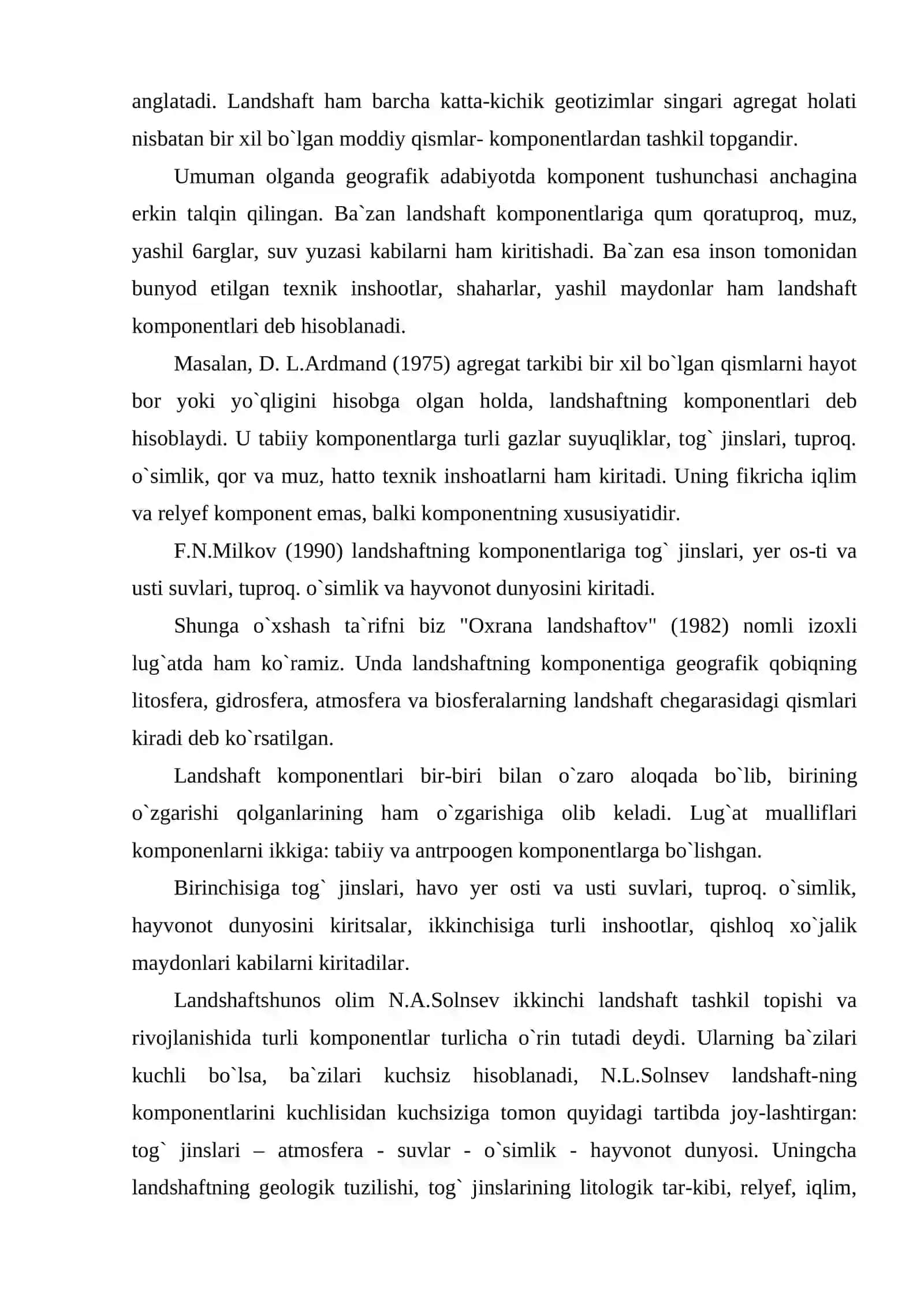 Landshaft komponentlari va landshaft hosil qiluvchi omillar 2