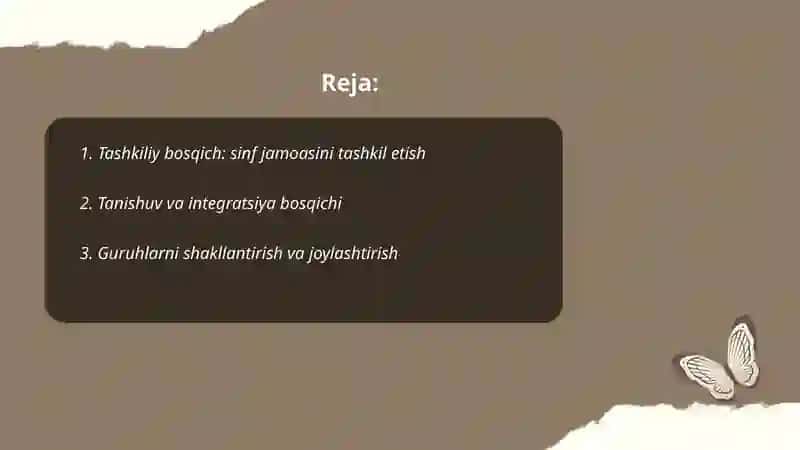 Boshlang'ich sinflarda o'quvchilar jamoasini shakllantirish bosqichlari 2