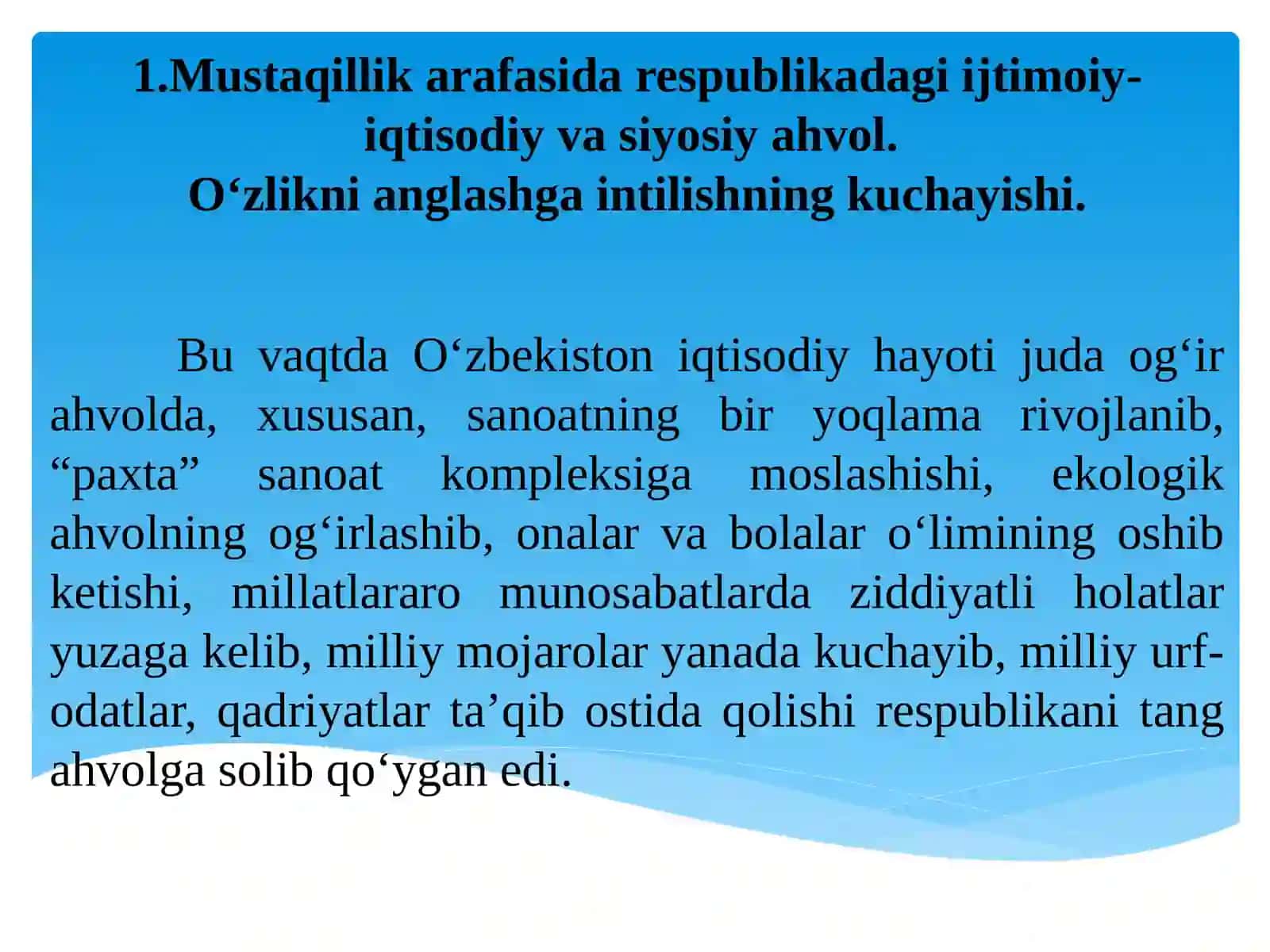O‘zbekiston Respublikasining Tashkil Topishi va Uning Tarixiy Ahamiyati 2