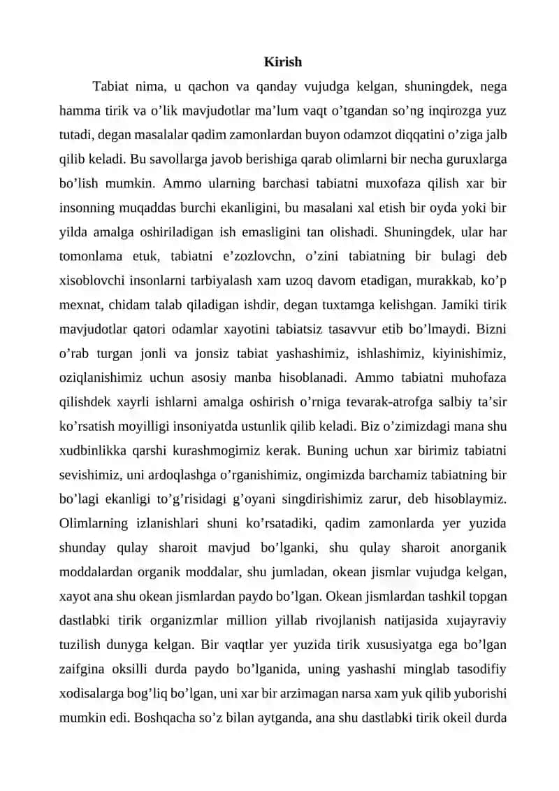 Global ekologik muammolarning kelib chiqish sabablari va ularni hal qilish chora tadbirlari 2