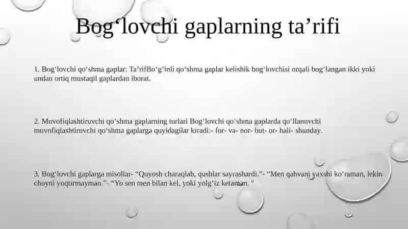 Bog'Lovchisiz Qo'Shma Gap Va Ularning Turlari 2