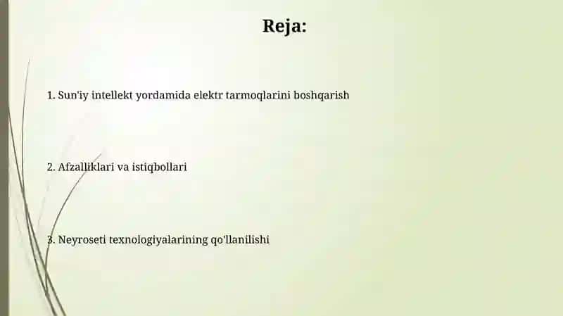 Sun'iy intellekt yordamida elektr tarmoqlarini boshqarish 2