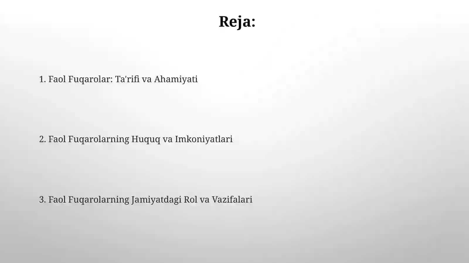 Faol Fuqarolar: Ta'rifi va Ahamiyati 2