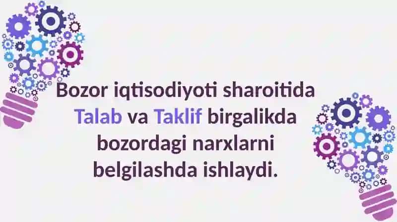 Talab va taklif nazariyasi 2