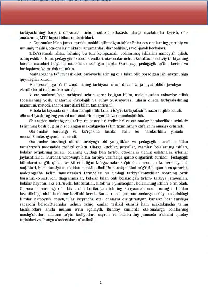Maktabgacha ta’lim yosh avlodning porloq kelajagi sari birinchi pog’onasi 2