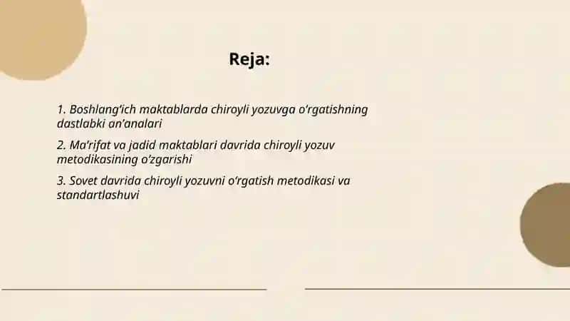 Chiroyli yozuvga oʻrgatish metodikasining rivojlanish tarixi 2