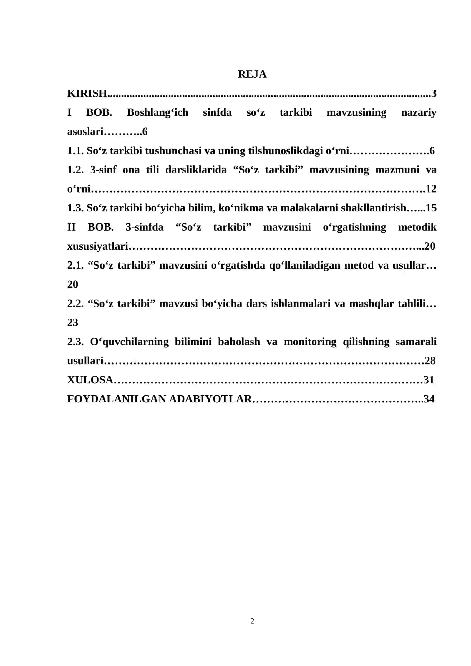3-sinf ona tili darslarida “Soʻz tarkibi”mavzusini oʻrgatish 2