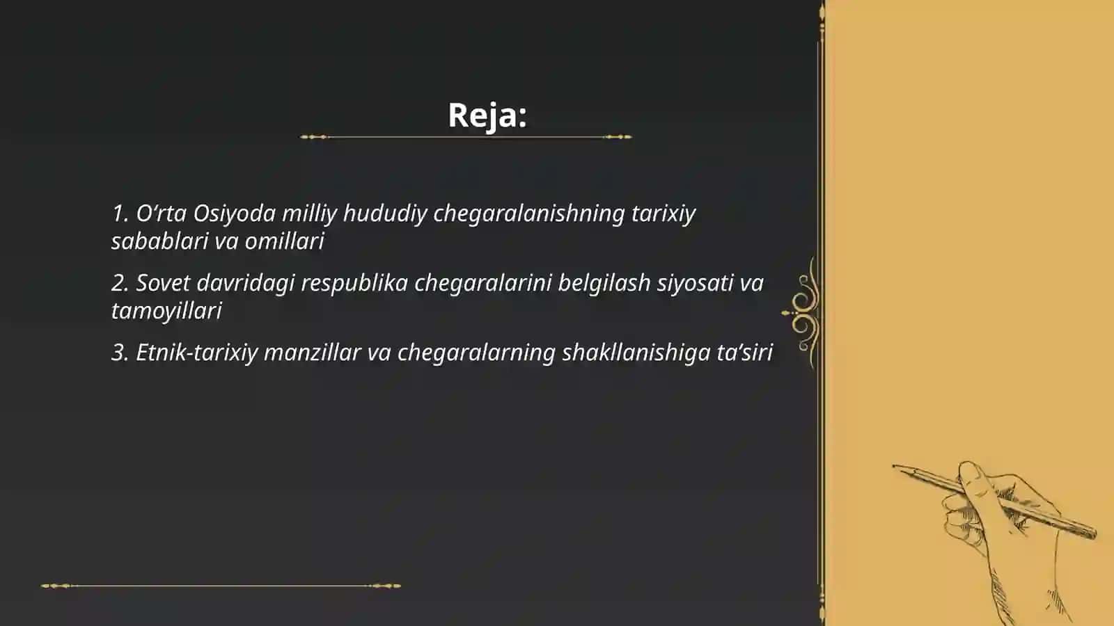 Òrta osiyoda milliy hududiy chegaralanishning amalga oshirilishi va uning natijalari 2