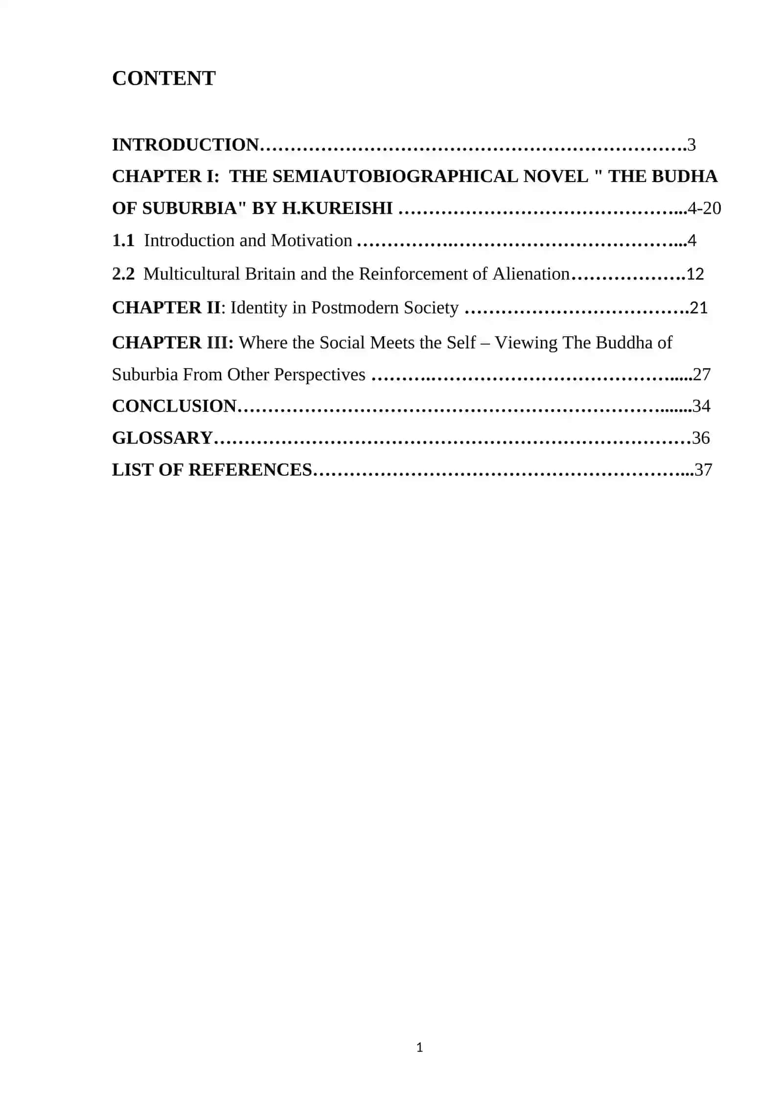 THE SEMIAUTOBIOGRAPHICAL NOVEL " THE BUDHA OF SUBURBIA" BY H.KUREISHI 2